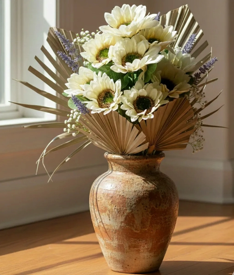 SET 2 FLORES ARTIFICIALES RAMO DECORATIVO MARGARITA JHN - 2
