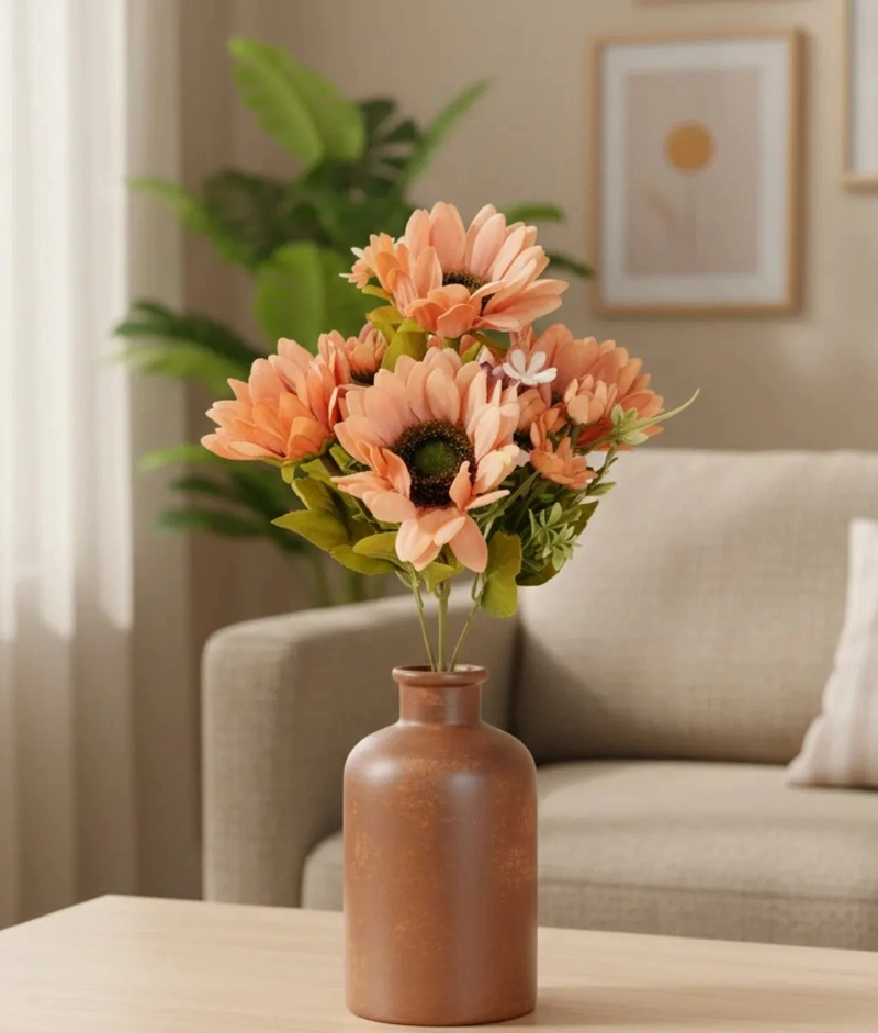 SET 2 RAMO FLORAL ARTIFICIAL SILVESTRE ADORNO DECORATIVO JHN - 10