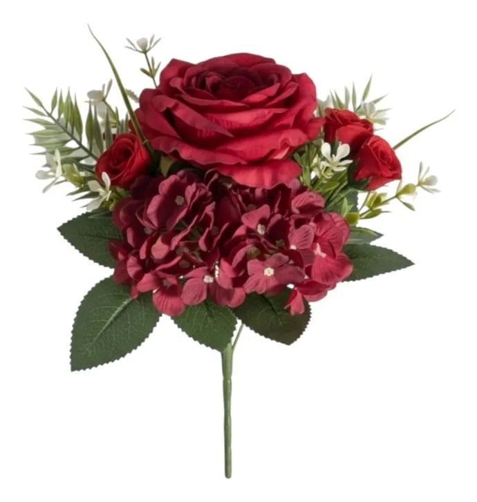 SET 2 RAMO FLORAL ARTIFICIAL DECORATIVO RAMILLETE JHN - 1