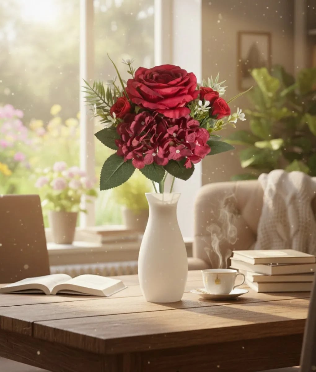 SET 2 RAMO FLORAL ARTIFICIAL DECORATIVO RAMILLETE JHN - 2