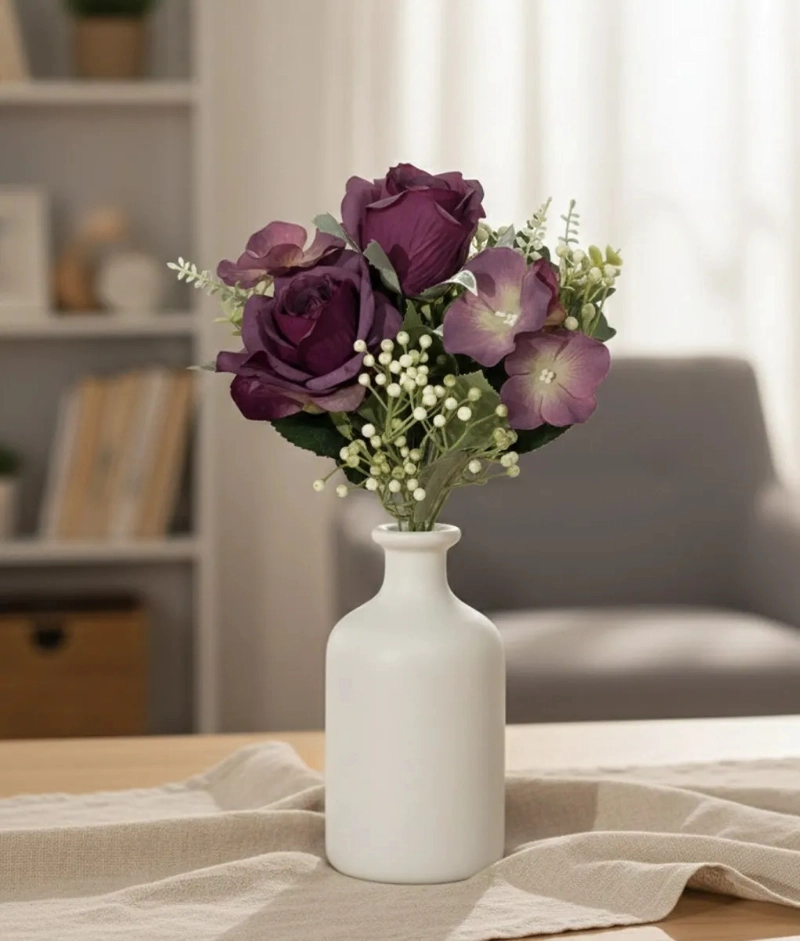 SET 3 FLORES ARTIFICIALES SILVESTRES RAMO DECORATIVO JHN - 10