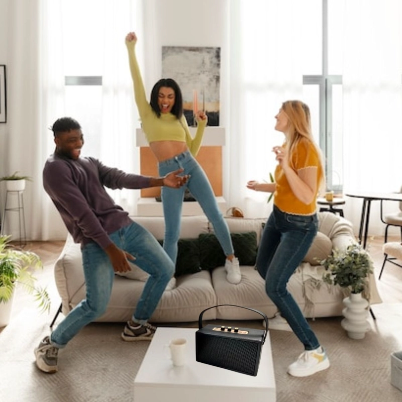 PARLANTE PORTATIL BLUETOOTH ESTILO RETRO MUSICA LAU - 1