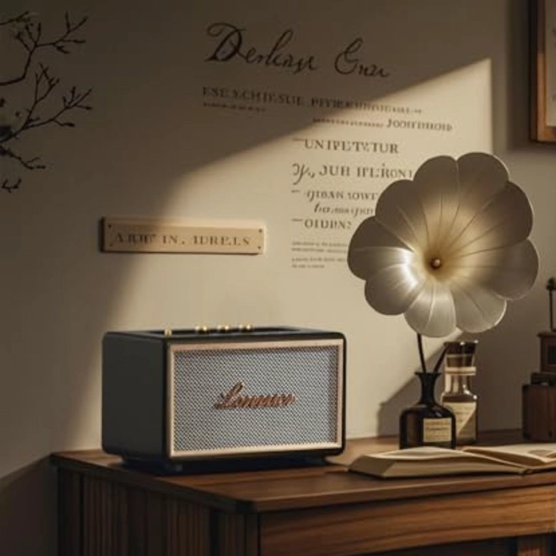 PARLANTE PORTATIL ALTAVOZ RETRO INALAMBRICO CLASICO LAU - 2