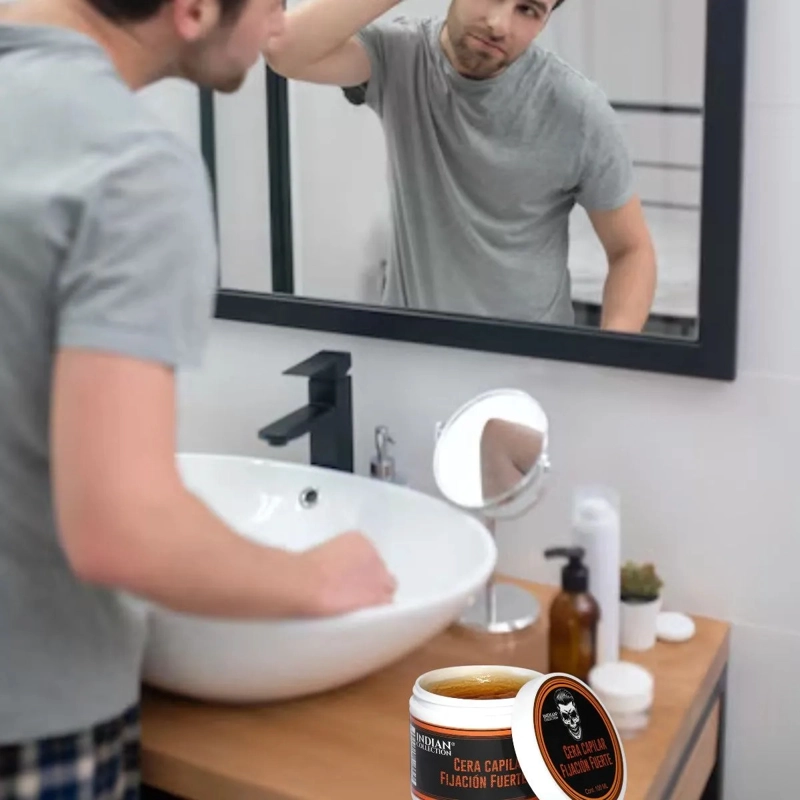 SET 2 FIJADOR CAPILAR CERA PARA HOMBRE FUERTE CABELLOS LAU - 2