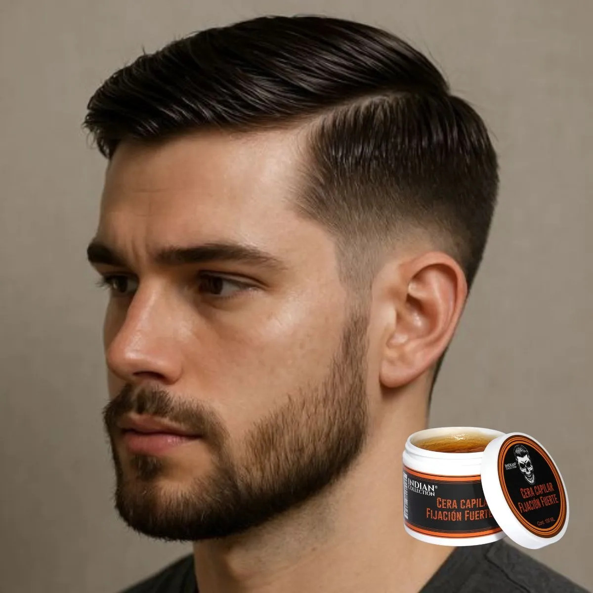 SET 2 FIJADOR CAPILAR CERA PARA HOMBRE FUERTE CABELLOS LAU - 5