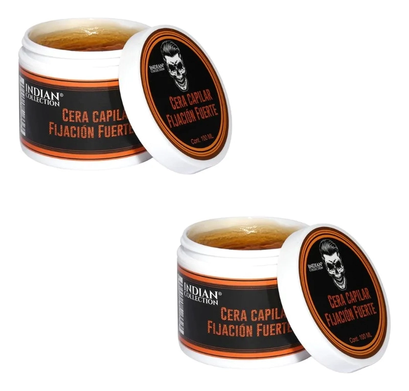 SET 2 FIJADOR CAPILAR CERA PARA HOMBRE FUERTE CABELLOS LAU - 9