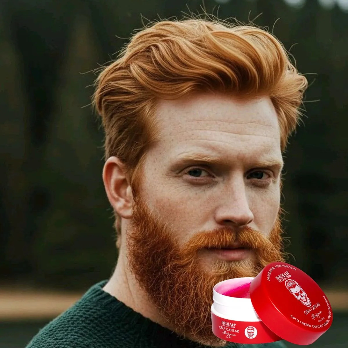 SET 2 FIJADOR CAPILAR CERA ROJO EFECTO DURADERO HOMBRES LAU - 1