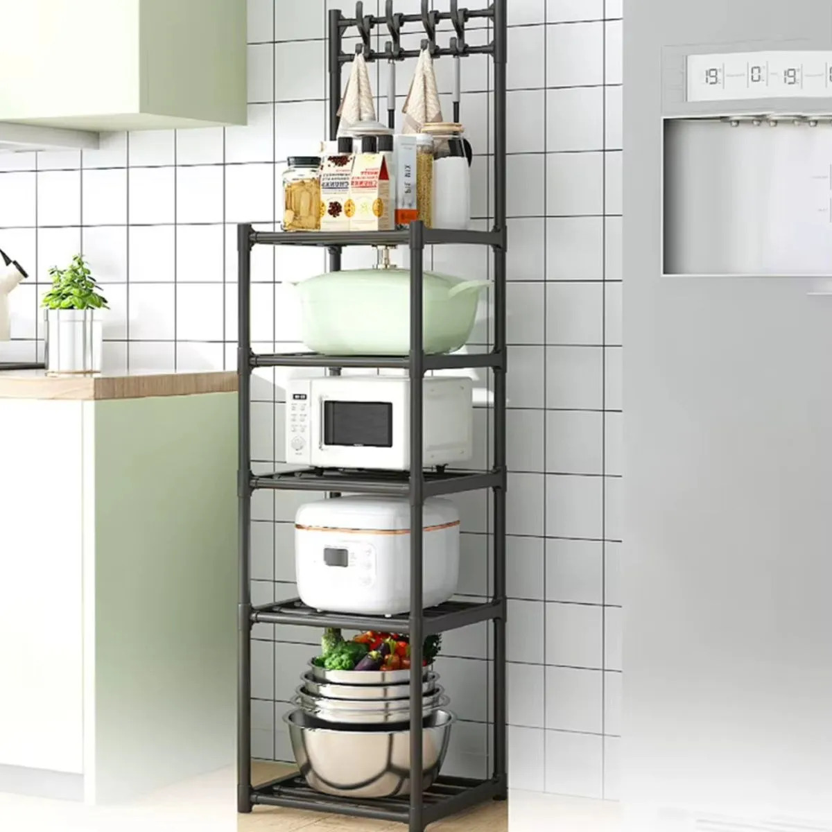 ORGANIZADOR DE 5 NIVELES CON RUEDAS BAÑO LAVANDERIA LAU - 7