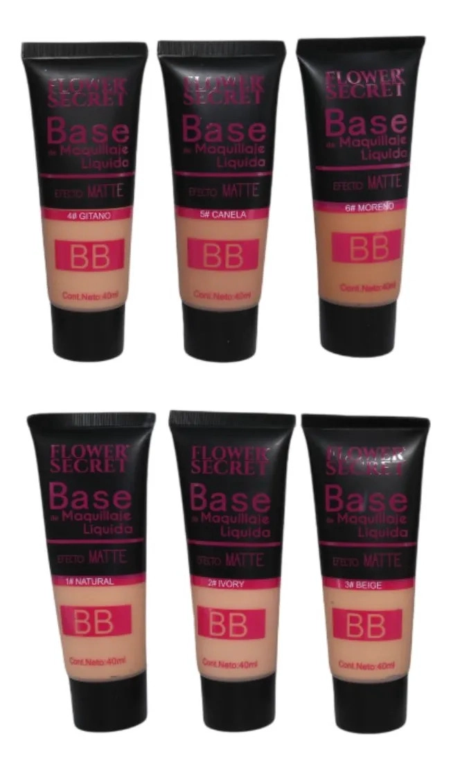 PACK 4 BASES DE MAQUILLAJE LIQUIDA EFECTO MATE 40ML LAU - 3