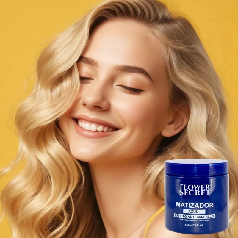 SET 3 CREMA DE PEINAR MATIZADORAS AZUL 500ML BELLEZA LAU - 8