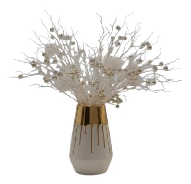 FLORERO DECORATIVO JARRON EFECTO GOTEO ESTILO MODERNO JHN - 3