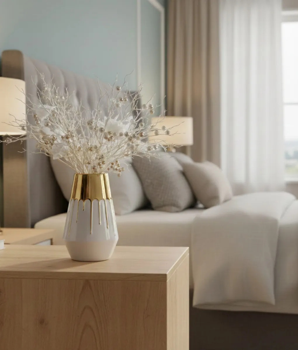 FLORERO DECORATIVO JARRON EFECTO GOTEO ESTILO MODERNO JHN - 10