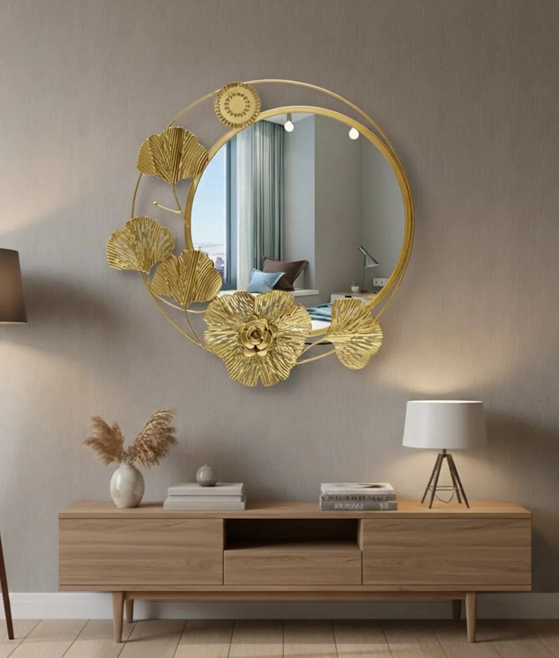 ESPEJO DECORATIVO PARED DISEÑO INSPIRACION BOTANICA JHN - 8
