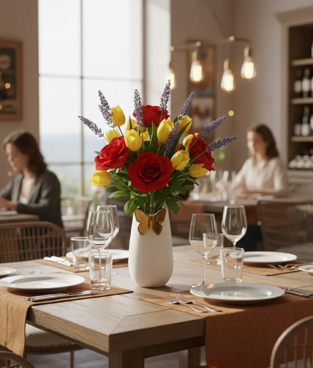 FLORERO DECORATIVO MINIMALISTA MODERNO JARRON MARIPOSA JHN - 6