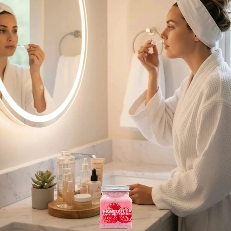 SET 2 EXFOLIANTES CORPORAL FRAMBUESA TODO TIPO DE PIEL  LAU - 3