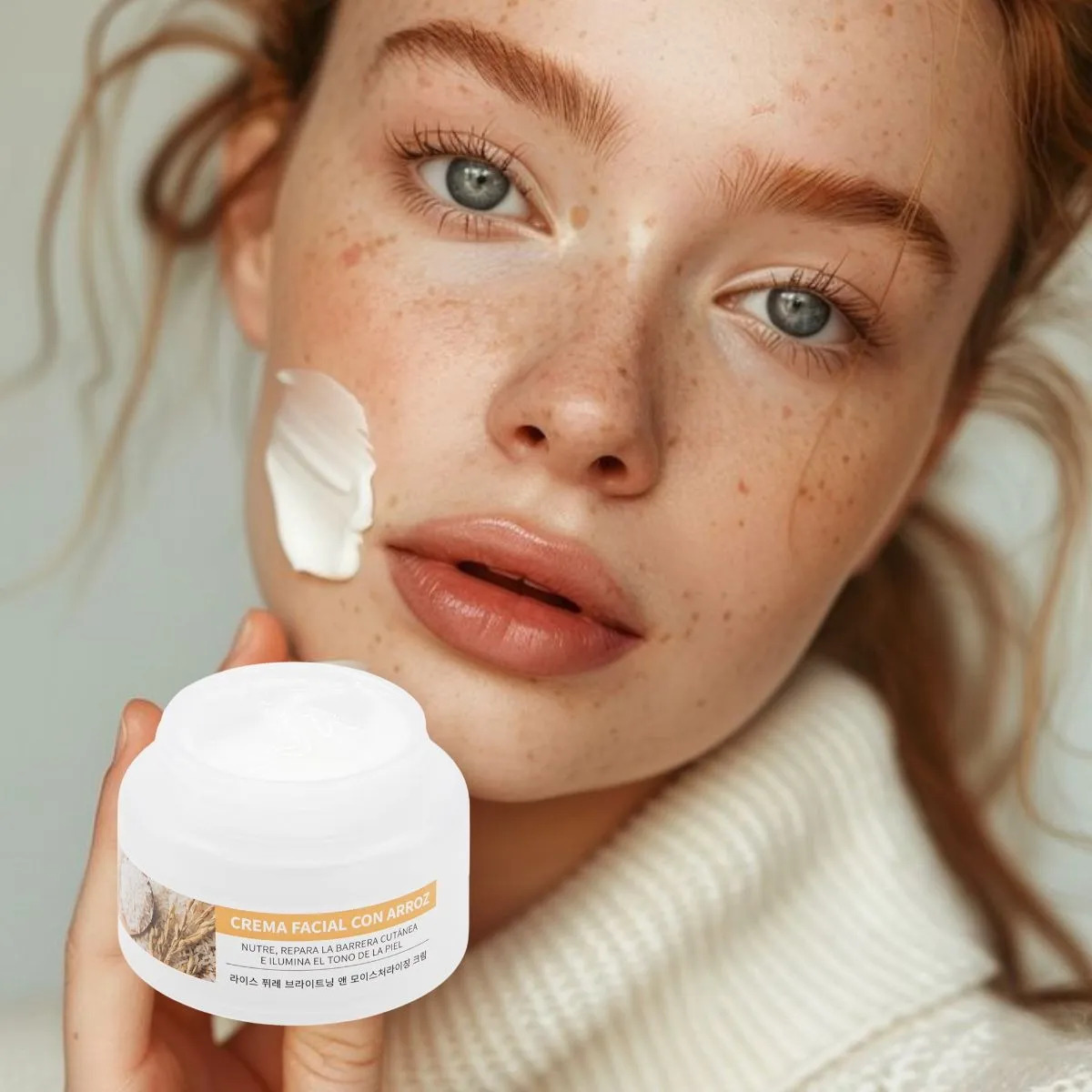 CREMA FACIAL NUTRITIVA EXTRACTO DE ARROZ HIDRATA REPARA LAU - 4
