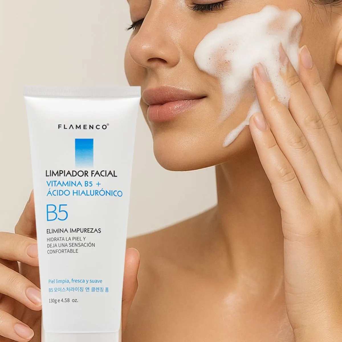 SET 2 LIMPIADOR FACIAL VITAMINA B5 CON ACIDO HIALURONICO LAU - 4