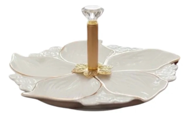 BANDEJA SERVIR DECORATIVA DISEÑO FLORAL ELEGANCIA JHN - 3
