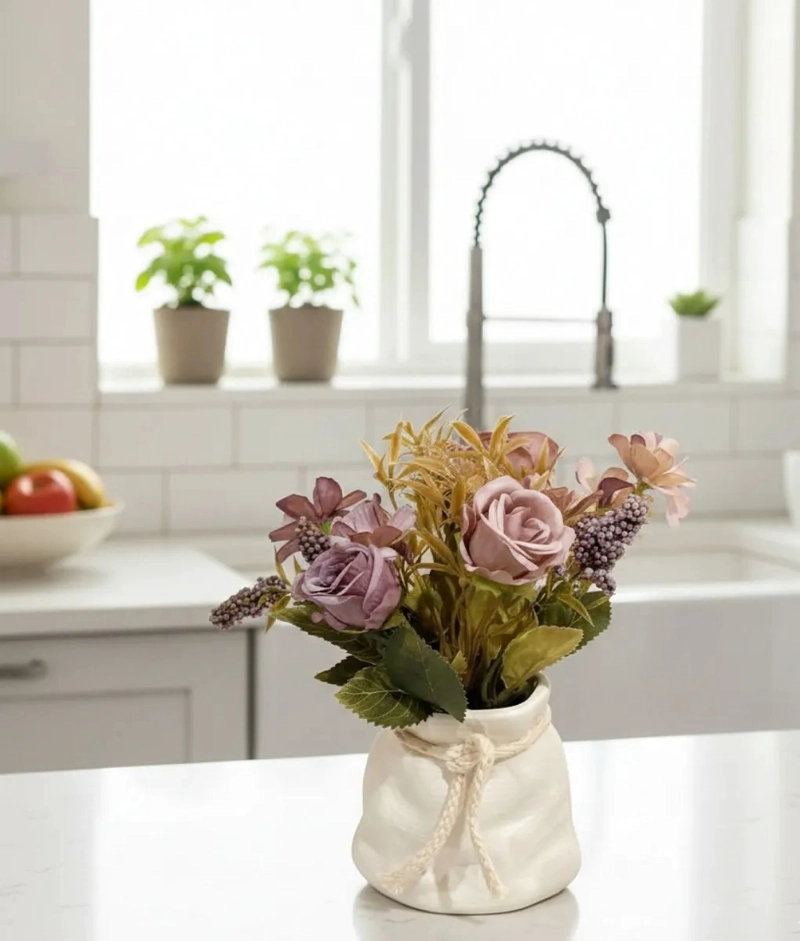PLANTA DECORATIVA ARTIFICIAL ESTILO RUSTICO ROMANTICO JHN - 9