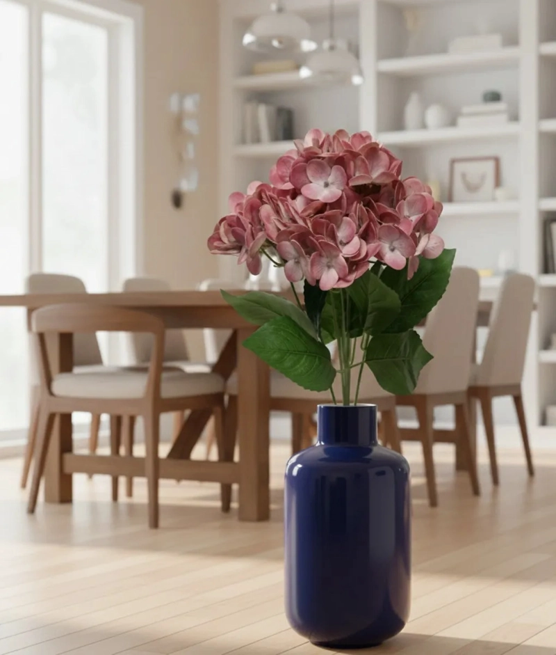 RAMO DECORATIVO ARTIFICIAL HORTENSIAS ADORNO FLORAL JHN - 2