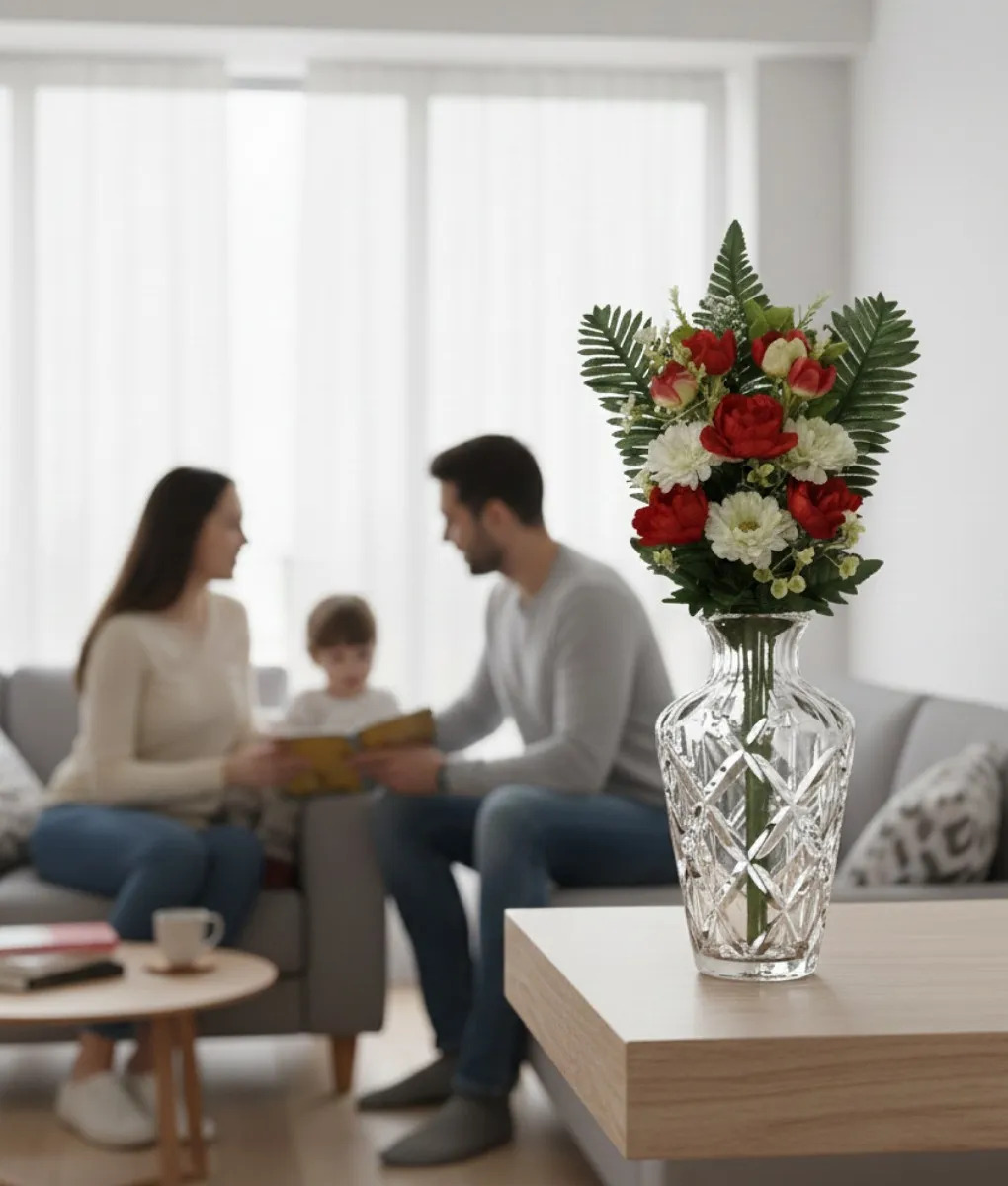 SET 2 RAMO FLORAL ARTIFICIAL ELEGANCIA HOGAR DECORATIVO JHN - 6