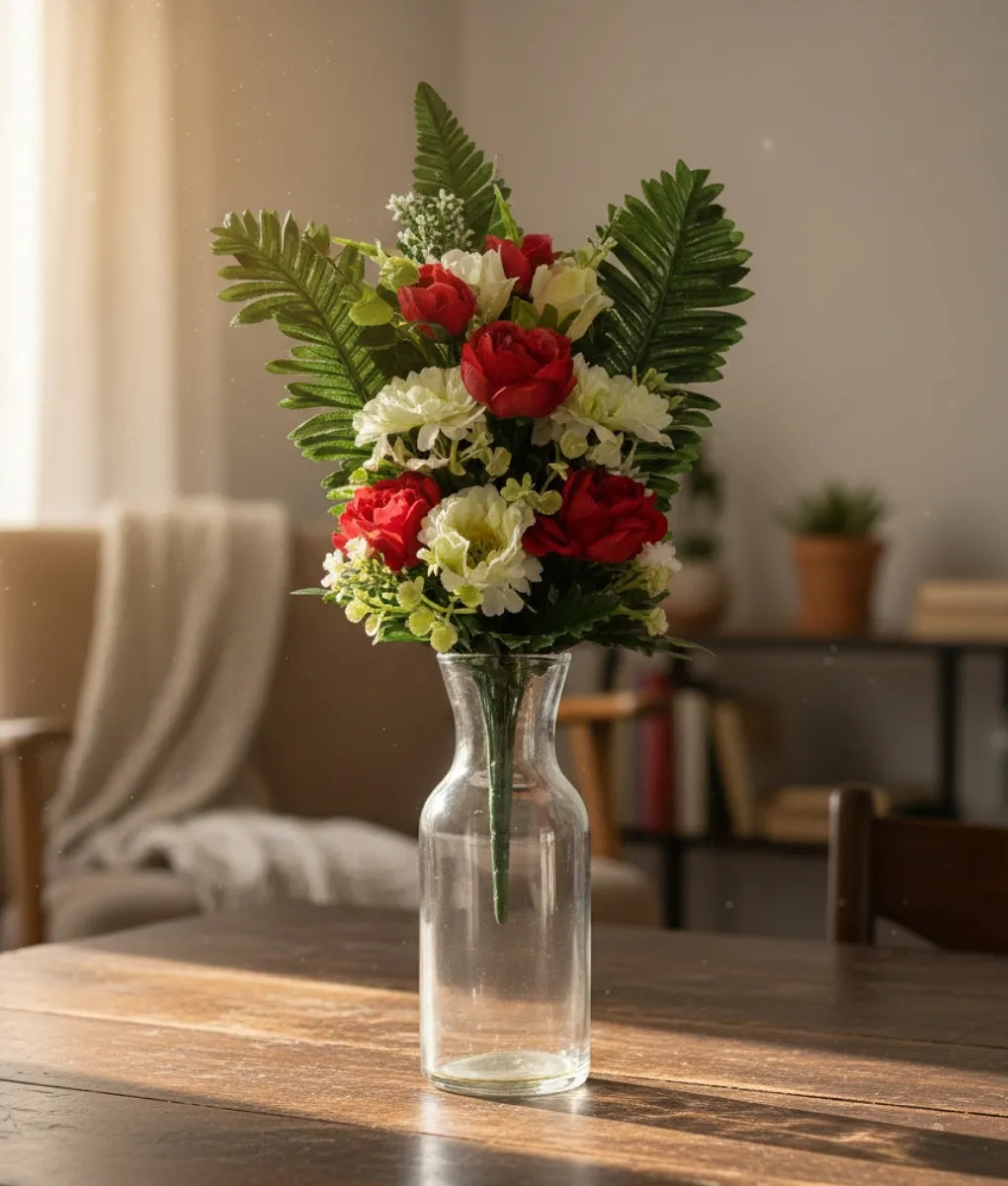 SET 2 RAMO FLORAL ARTIFICIAL ELEGANCIA HOGAR DECORATIVO JHN - 9