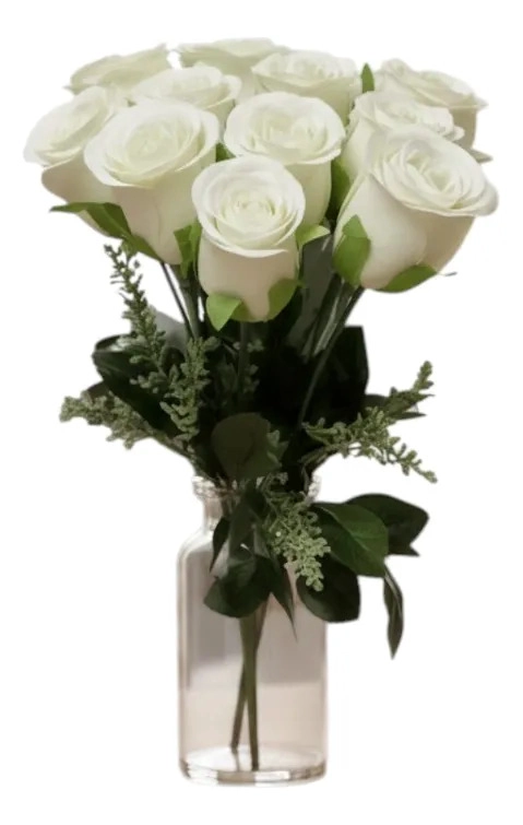 RAMO FLORAL ARTIFICIAL ROSAS DECORATIVAS ADORNO HOGAR JHN - 3