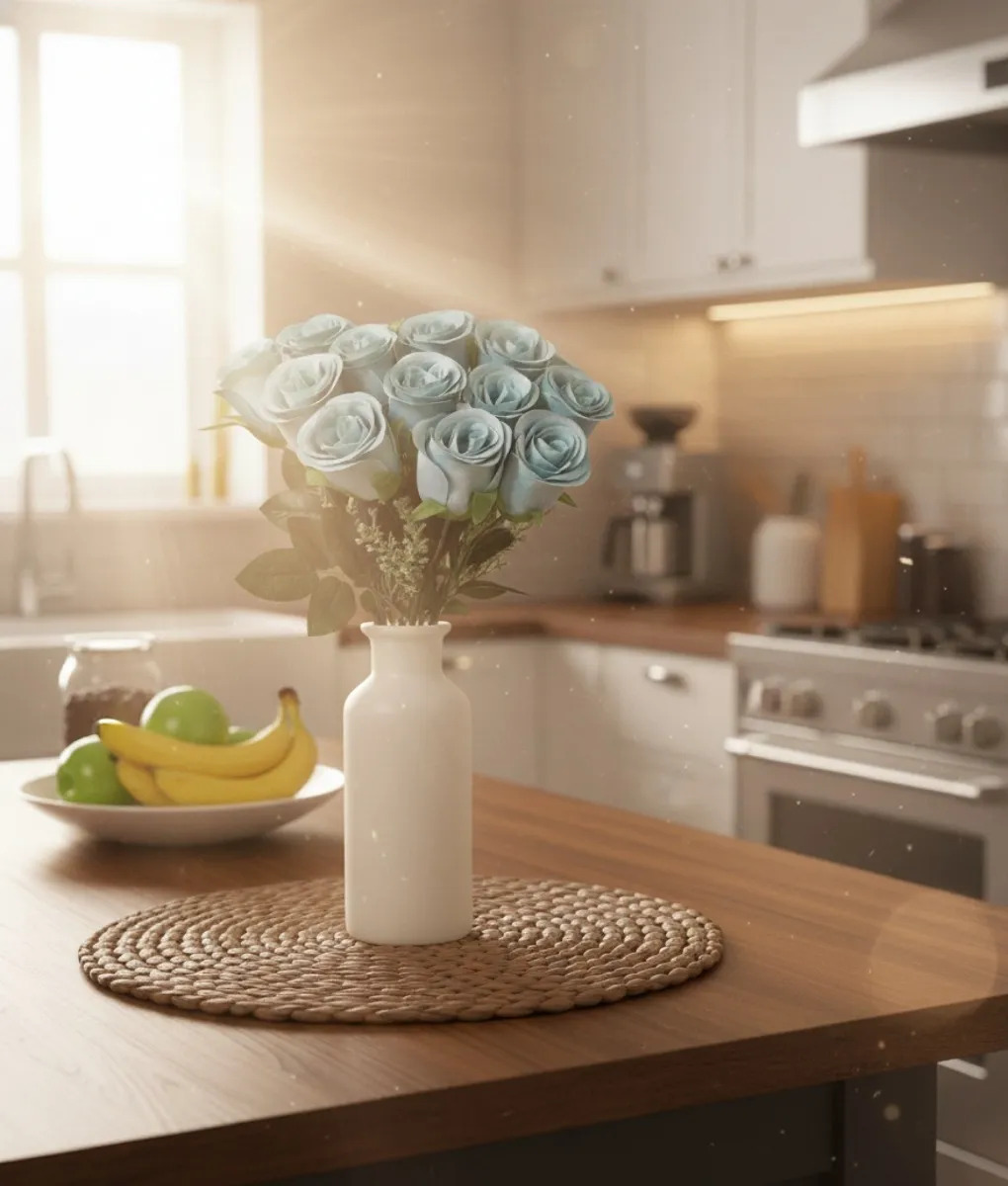 RAMO FLORAL ARTIFICIAL ROSAS DECORATIVAS ADORNO HOGAR JHN - 10