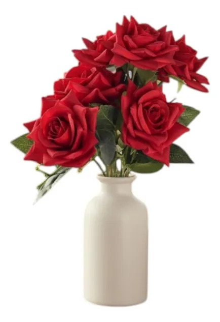 SET 2 RAMO FLORAL ARTIFICIAL ROSAS DECORATIVAS ADORNO JHN - 1