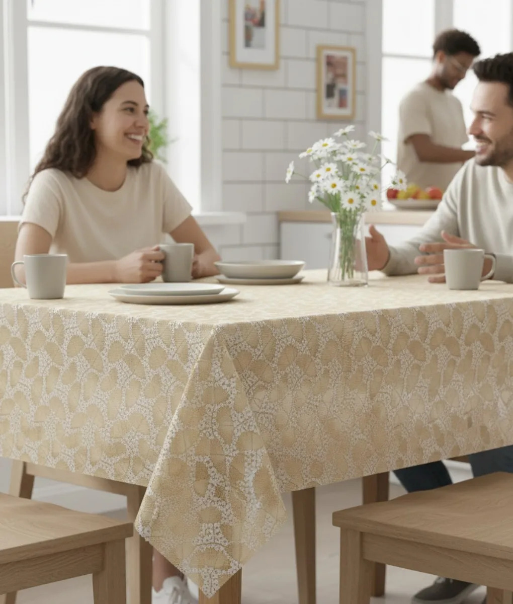 MANTEL DECORATIVO MESA ENCAJE TEXTURA DISEÑO ELEGANTE JHN - 4