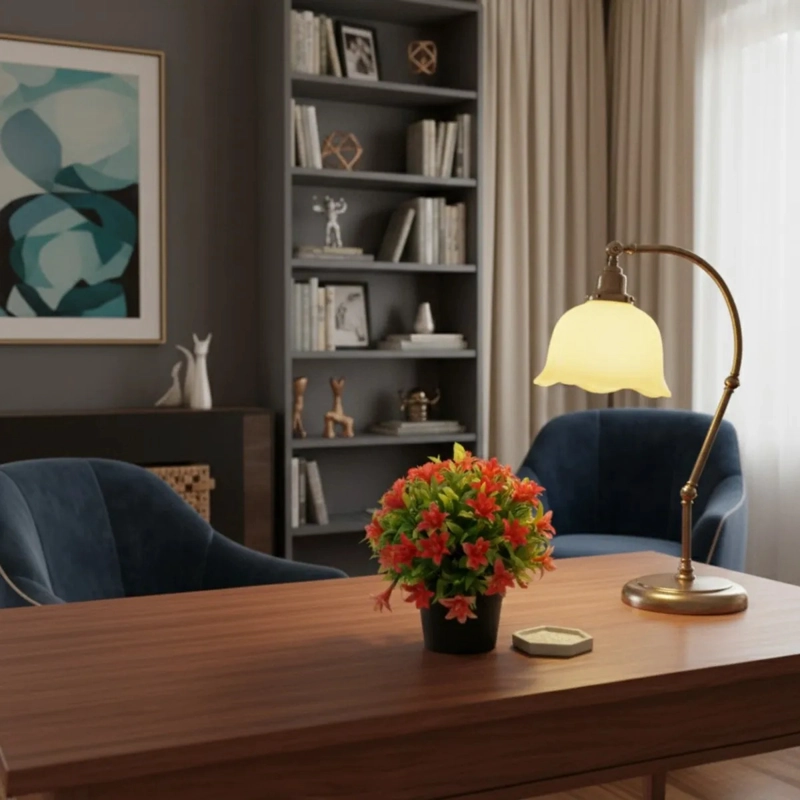 SET 2 PLANTA ARTIFICIAL DECORATIVA ARREGLO FLORAL ADORNO JHN - 5