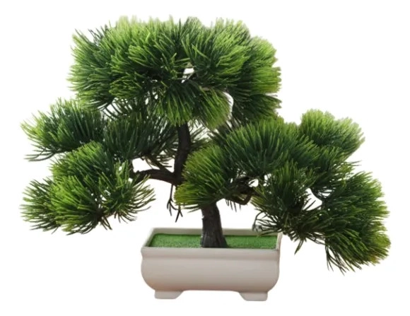 SET 2 PLANTA ARTIFICIAL DECORATIVA BONSAI AGUJAS PINO JHN - 3