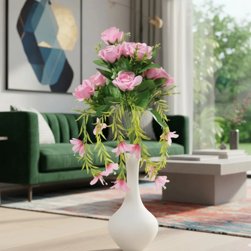 SET 2 RAMO ARTIFICIAL ROSAS DISEÑO CAIDA ORNAMENTAL JHN - 9
