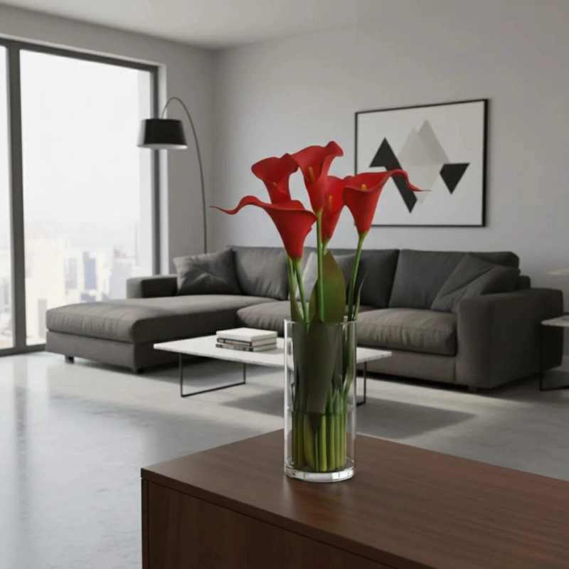 ARREGLO FLORAL ADORNO ARTIFICIAL CALAS DECORATIVAS HOGAR JHN - 8