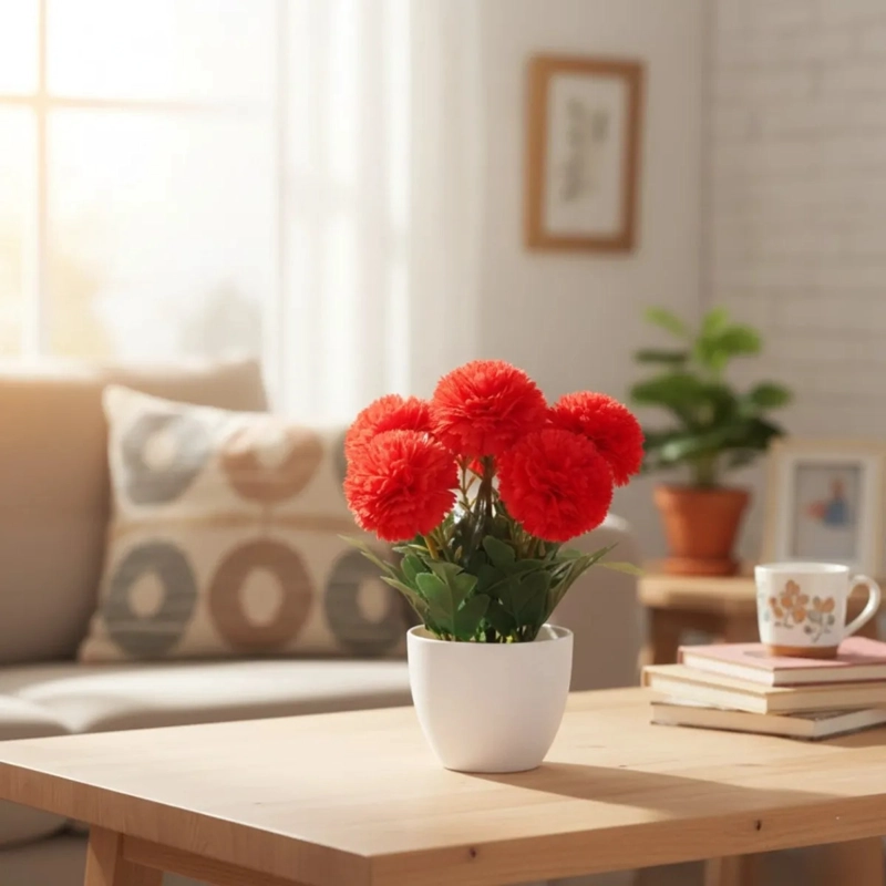 SET 2 PLANTA ARTIFICIAL DECORACION FLORAL ADORNO HOGAR JHN - 2