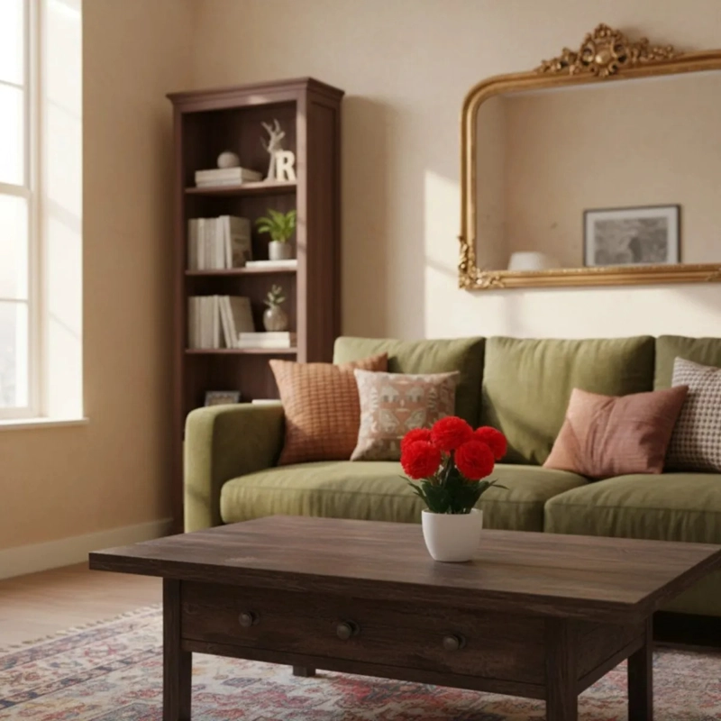 SET 2 PLANTA ARTIFICIAL DECORACION FLORAL ADORNO HOGAR JHN - 9