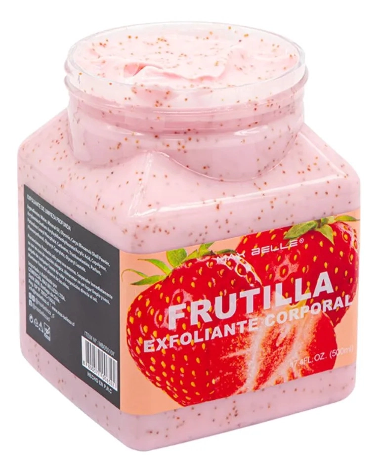 SET 2 EXFOLIANTES CORPORALES FRUTILLA PIEL SUAVE FRESA LAU - 4
