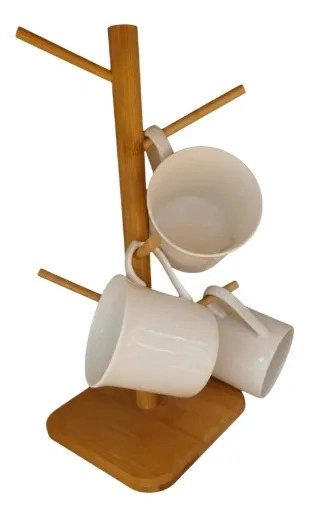 SOPORTE VERTICAL TAZAS DISEÑO ORGANICO DECORATIVO JHN - 1