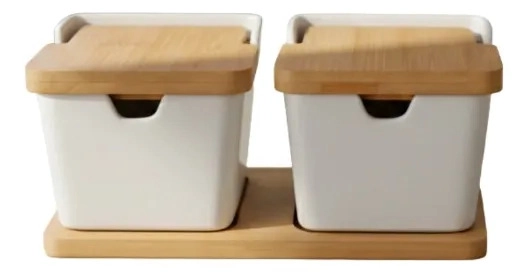 SET 2 CONTENEDORES DISEÑO MINIMALISTA ALMACENAMIENTO JHN - 1