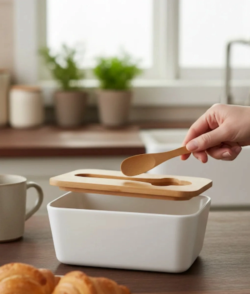 MANTEQUILLERA CONTENEDOR TAPA DISEÑO MODERNO COCINA JHN - 8