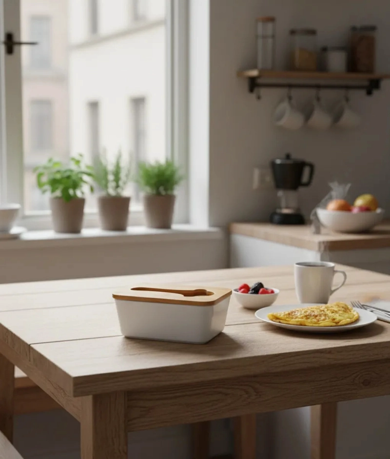 MANTEQUILLERA CONTENEDOR TAPA DISEÑO MODERNO COCINA JHN - 9