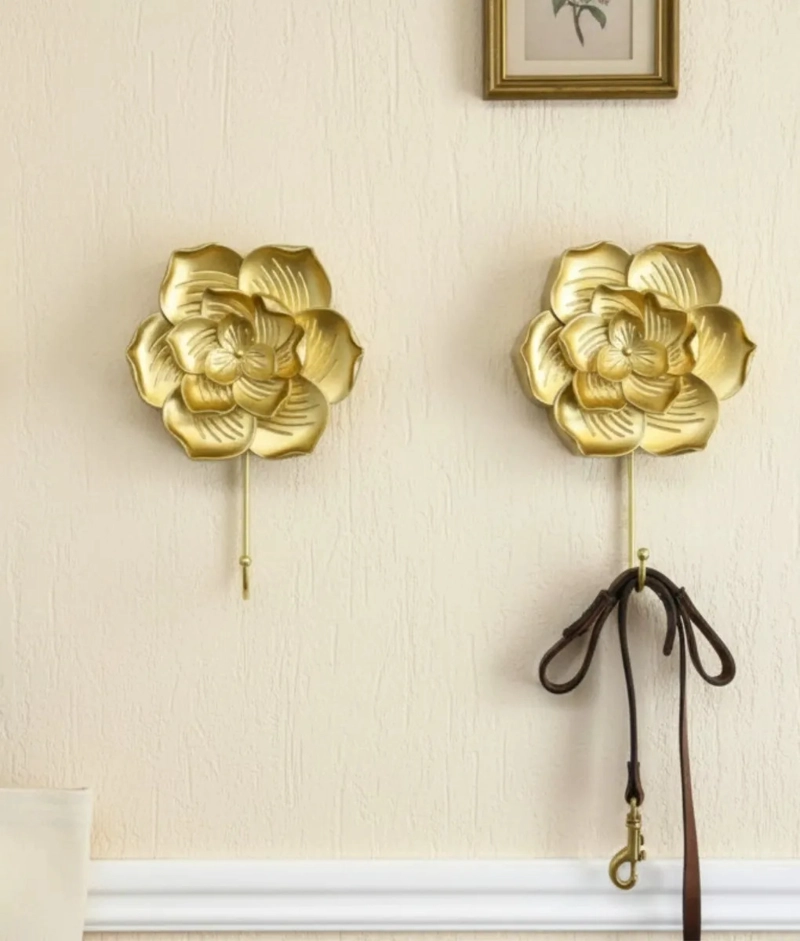 SET 3 PERCHERO PARED ADORNO DECORATIVO DISEÑO FLORAL JHN - 10