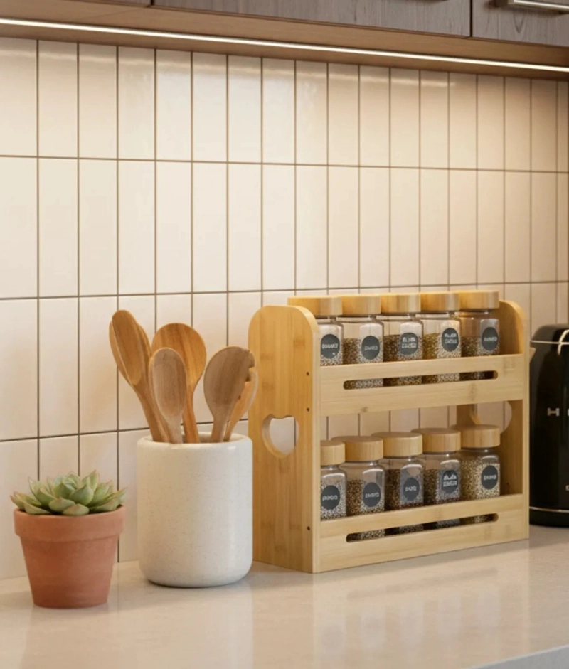 ESPECIERO ORGANIZADOR COCINA 2 NIVELES DISEÑO MODERNO JHN - 10