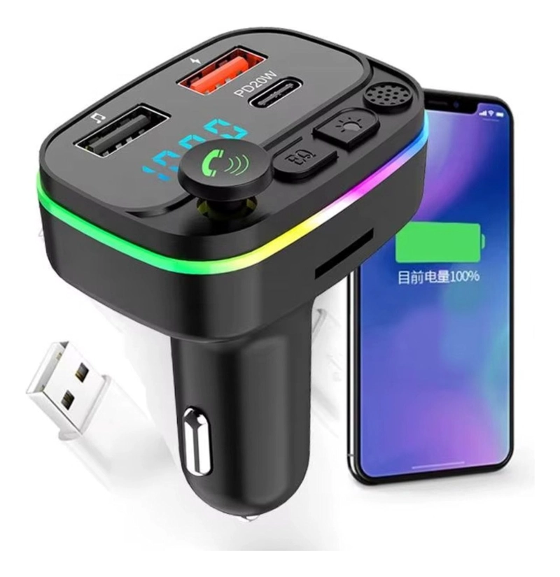 CARGA RAPIDO TRANSMISOR RECEPTOR BLUETOOTH FM MP3 AUTO LAU - 6