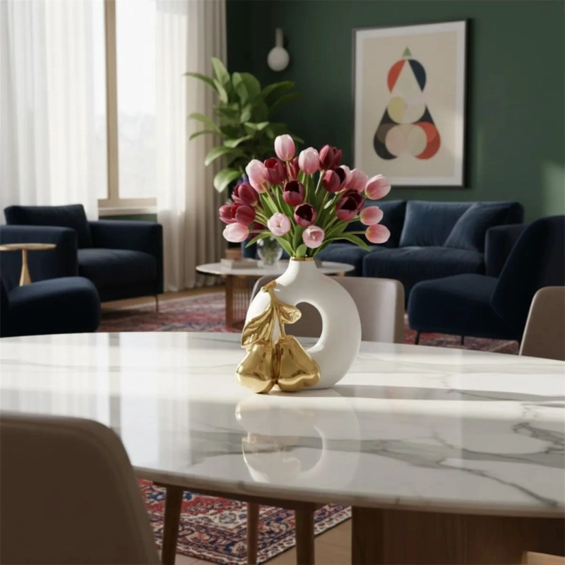 FLORERO DECORATIVO JARRON MODERNO MINIMALISTA FRUTAL JHN - 7