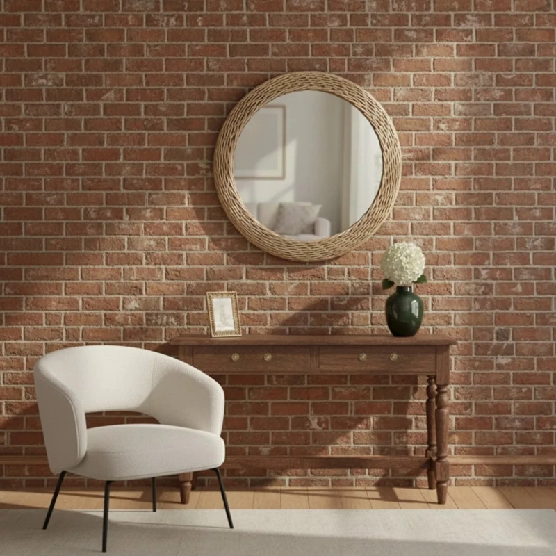 ESPEJO PARED MURAL DISEÑO ORGANICO ESTILO DECORATIVO JHN - 6