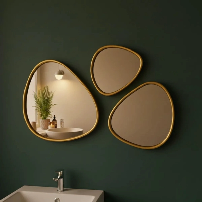 SET 3 ESPEJOS DECORATIVOS PARED MURAL REFLEJOS DE ARTE AJ - 7