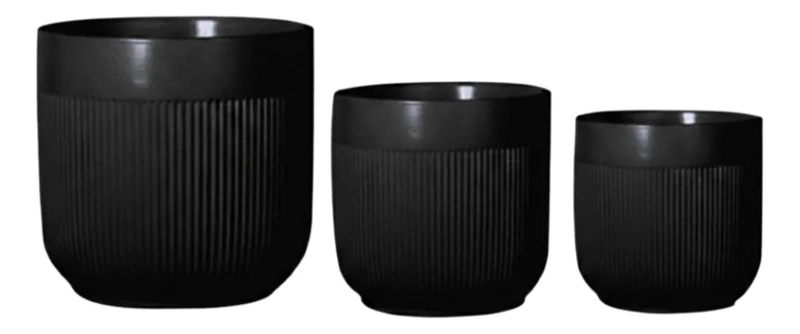 SET 3 MACETAS DECORATIVAS CENTRO MESA ELEGANCIA AJ - 1