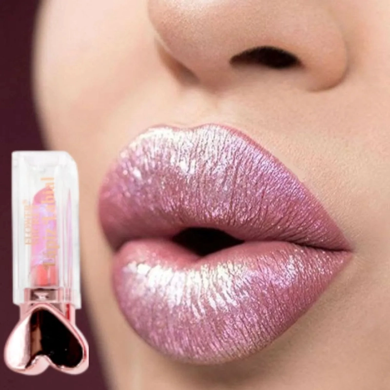 PAQ 24 LABIALES BARRA EFECTO METALIZADO DISEÑO CORAZON ALJ - 5
