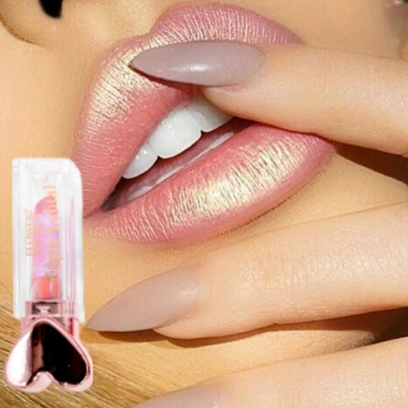 PAQ 24 LABIALES BARRA EFECTO METALIZADO DISEÑO CORAZON ALJ - 8